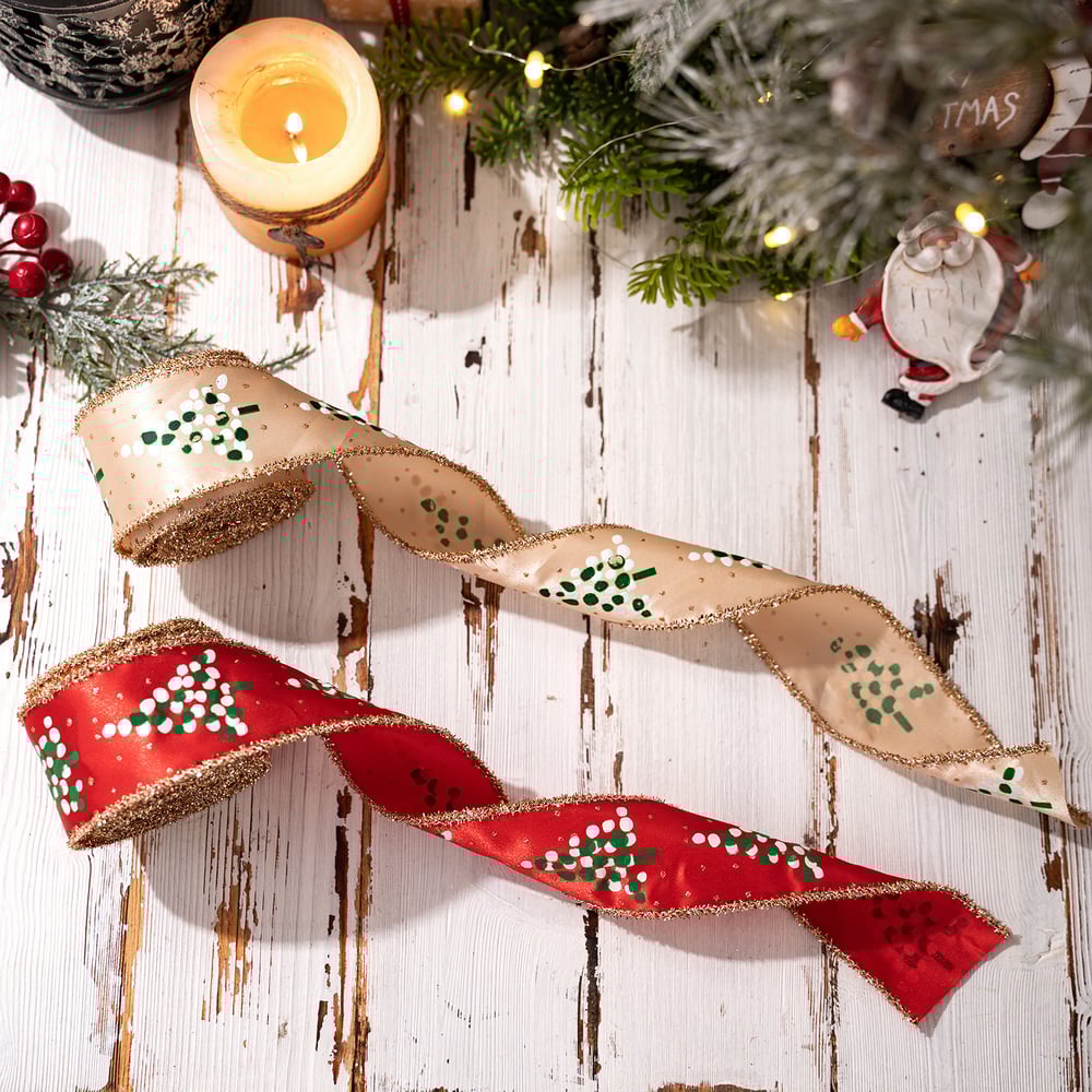 1 Roll Christmas Decorative Ribbon h5Picture3