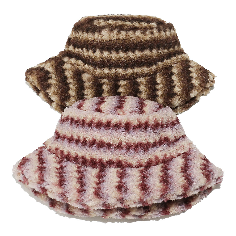 1 Piece Retro Strip Fisherman's Hat Picture3