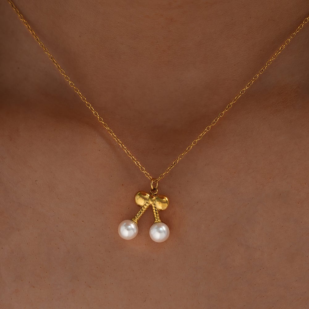 1 Piece Casual Food Stainless Steel Gold Color Women's Pendant Necklaces h5Picture3