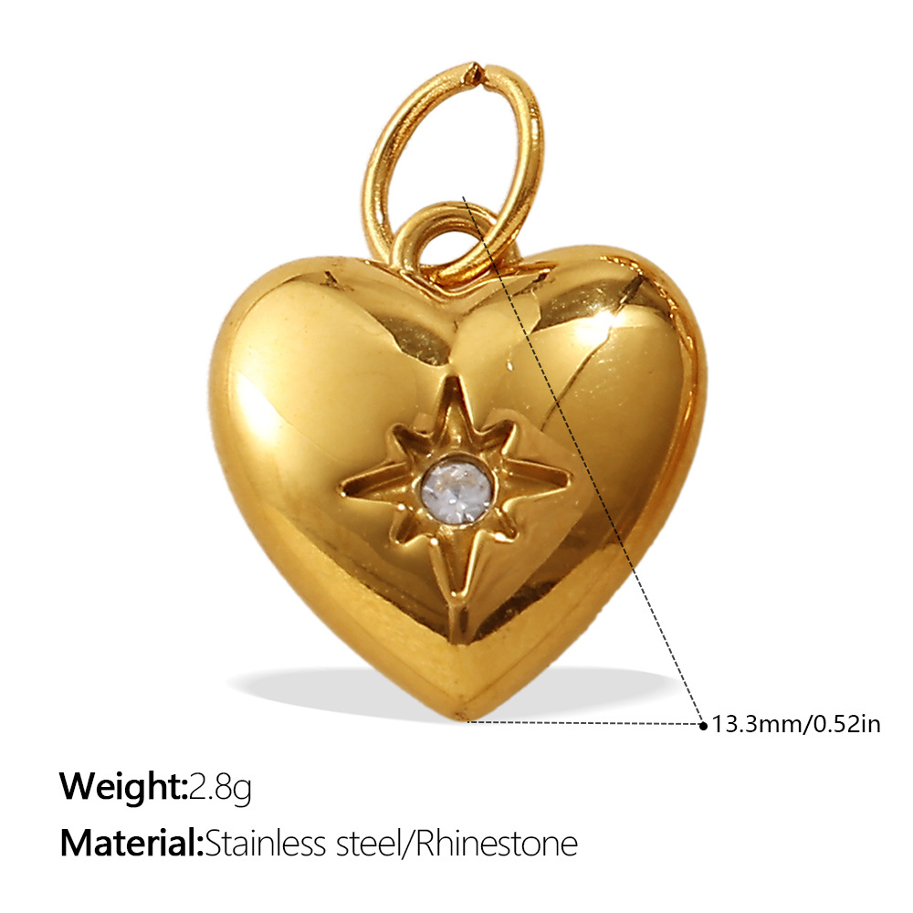 1 Piece Stainless Steel Gold Color DIY Pendant