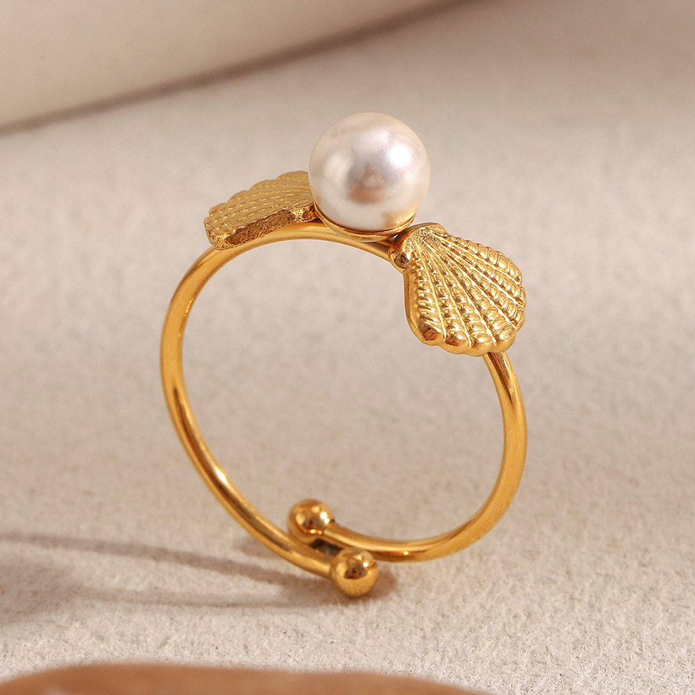 1 Piece Classic Bow Knot Stainless Steel Gold Color Statement Rings h5Picture3