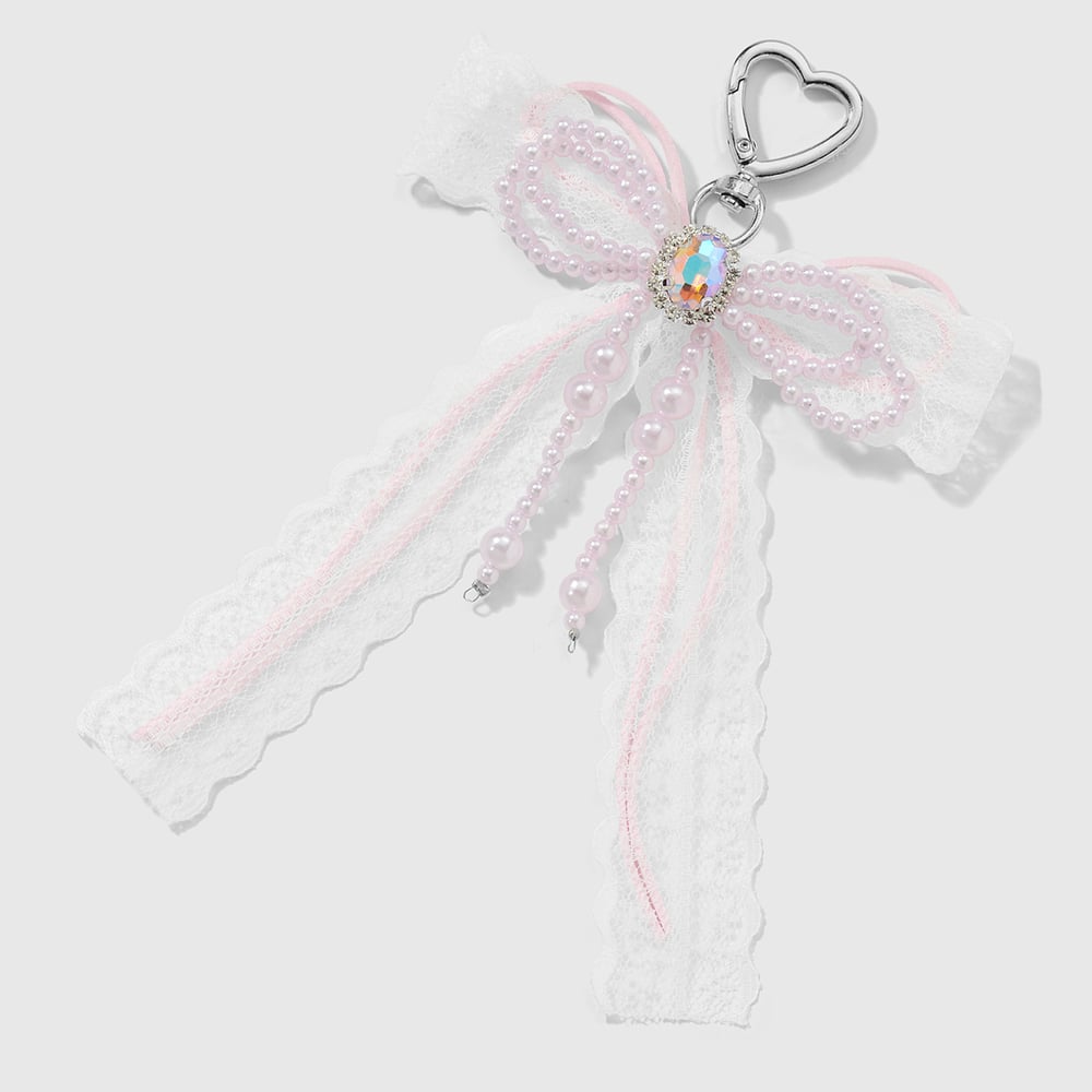 1 Piece Sweet Beaded Bow Knot Bag Charm Picture10