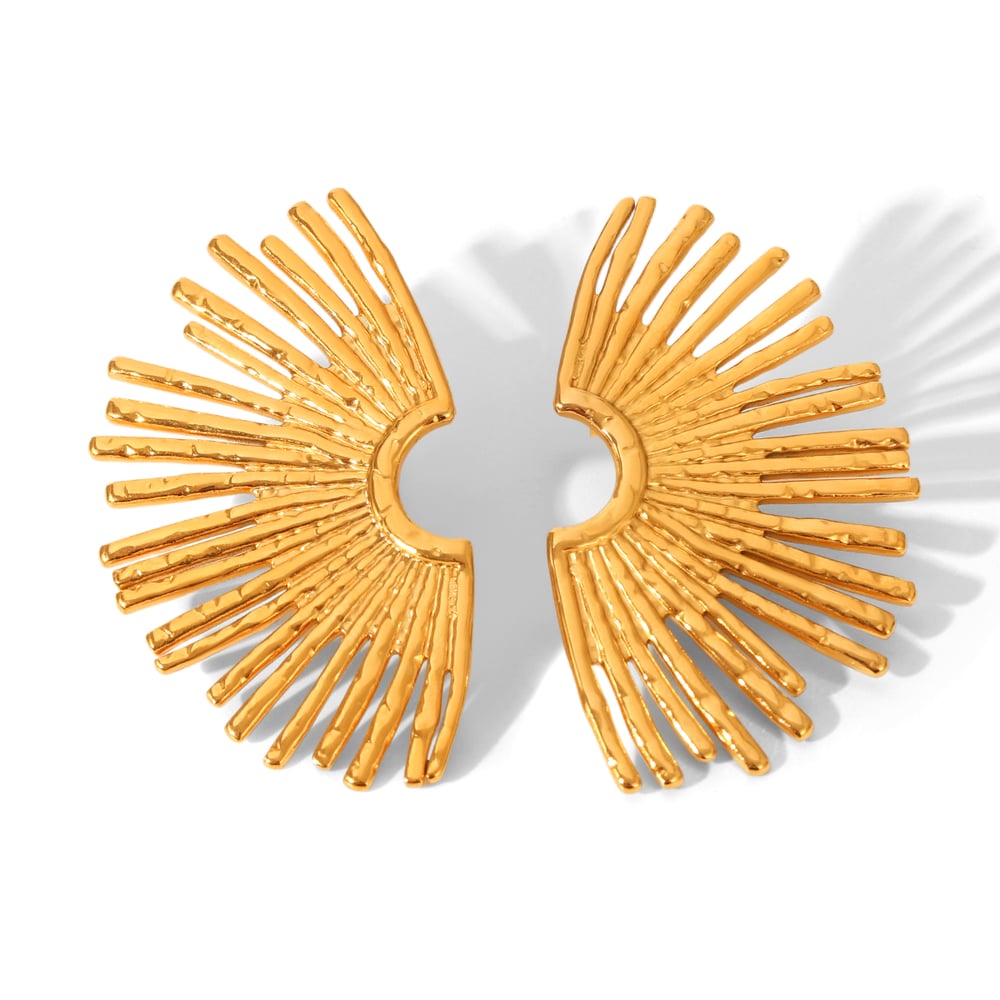 1 Paar täglich gemischte Gold- und Silberfarben Edelstahl-Ohrstecker für Damen