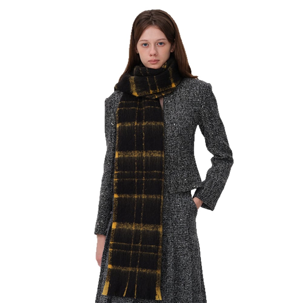 1 Stück gemütliche, täglich karierte Polyester-Winterschals für Damen h5Bild4