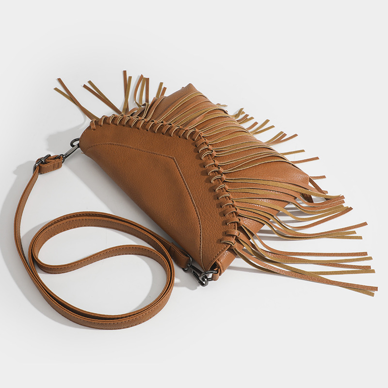 1 Piece Vintage Tassel PU Women's Shoulder Bags Picture4