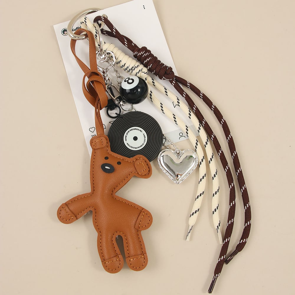 1 Piece Simple Series Cute Cartoon Bear PU Women's Bag Charms h5Picture3