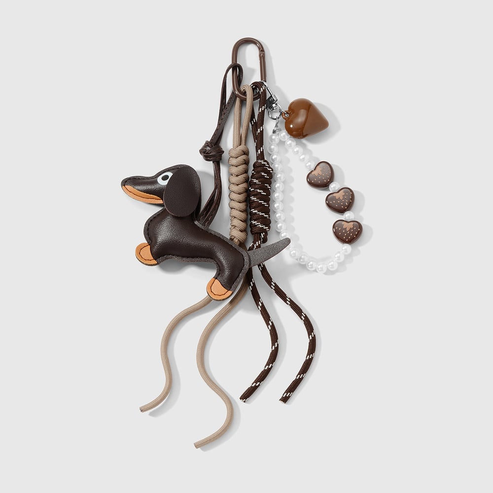 1 Piece Cute Leather Dog Bag Charm 