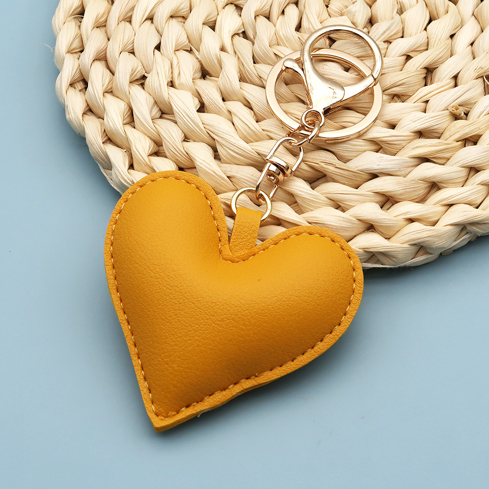 1 Piece Heart PU Bag Charm 
