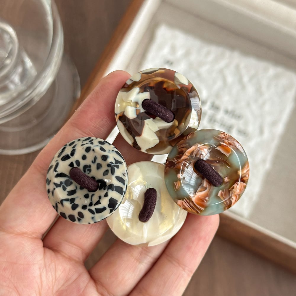 1 Piece Simple  Casual Leopard Print Circle Gradient Color Stainless Steel Women's Hair Ties Picture4