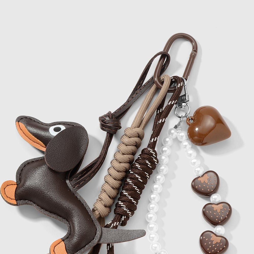 1 Piece Cute Leather Dog Bag Charm Picture5