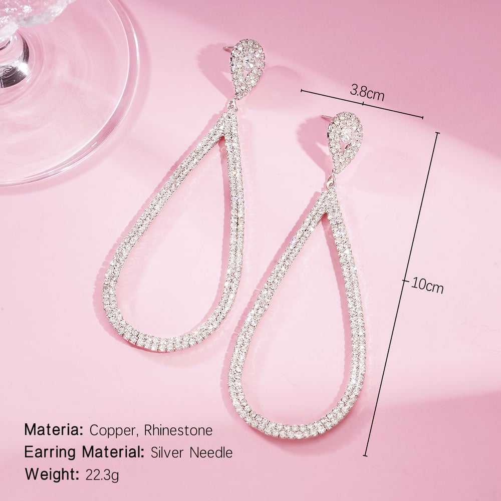 1 Pair Festive Series Droplet Copper Drop Earrings