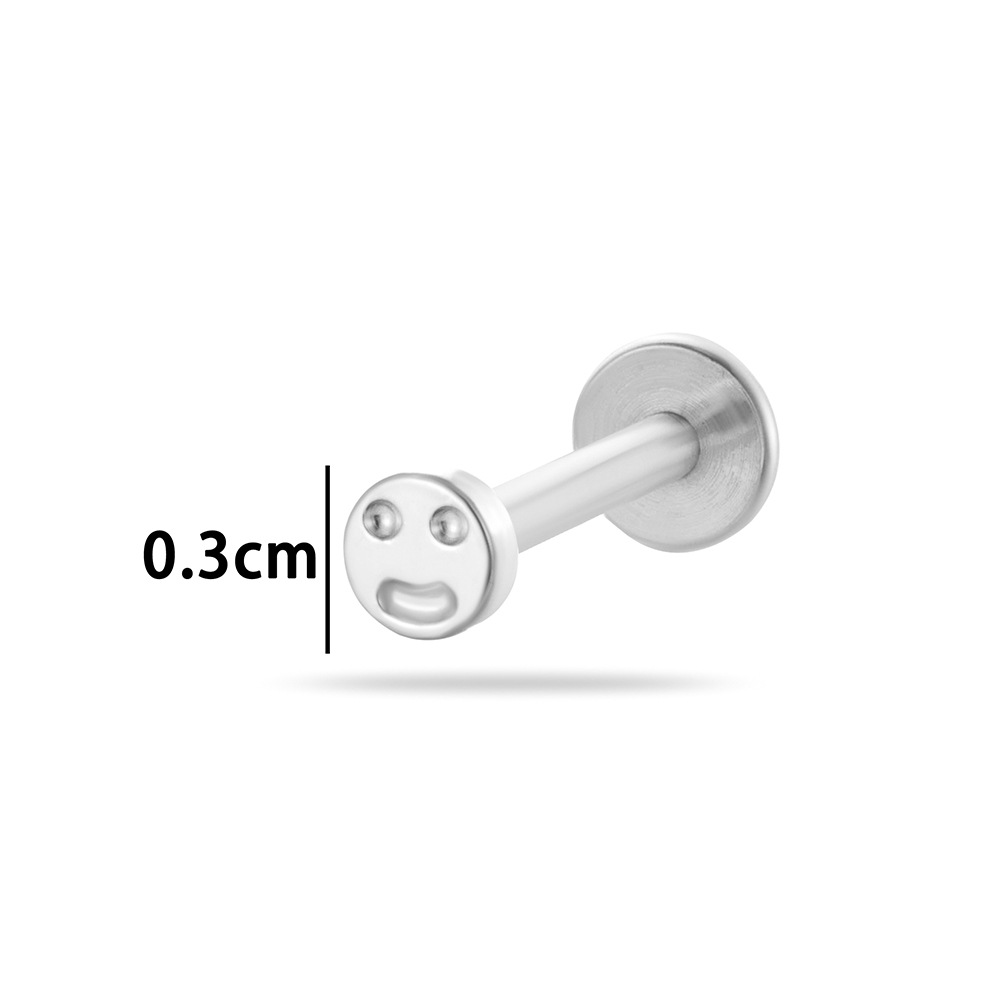 1 Stück Herz Schmetterling Titanlegierung Gold Farbe Zirkon Damen Piercing Ohrringe Bild2