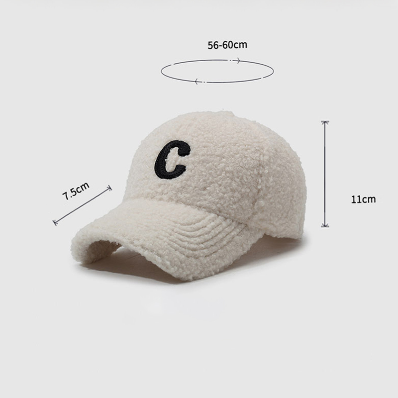 1 Piece Casual Letter Plush Baseball Cap h5Picture6