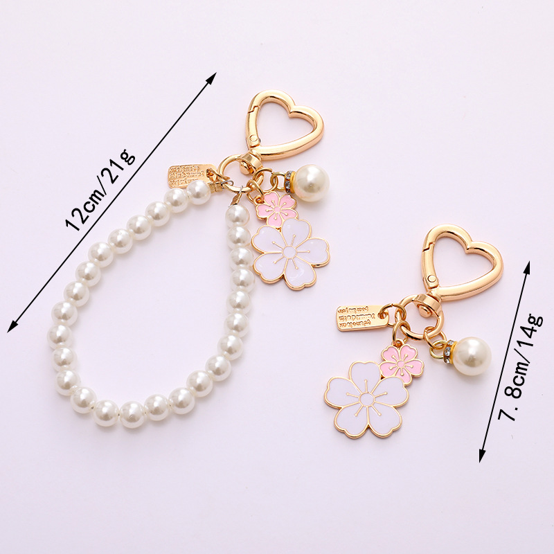 1 Piece Sweet Flower Beaded Phone Chain Picture4