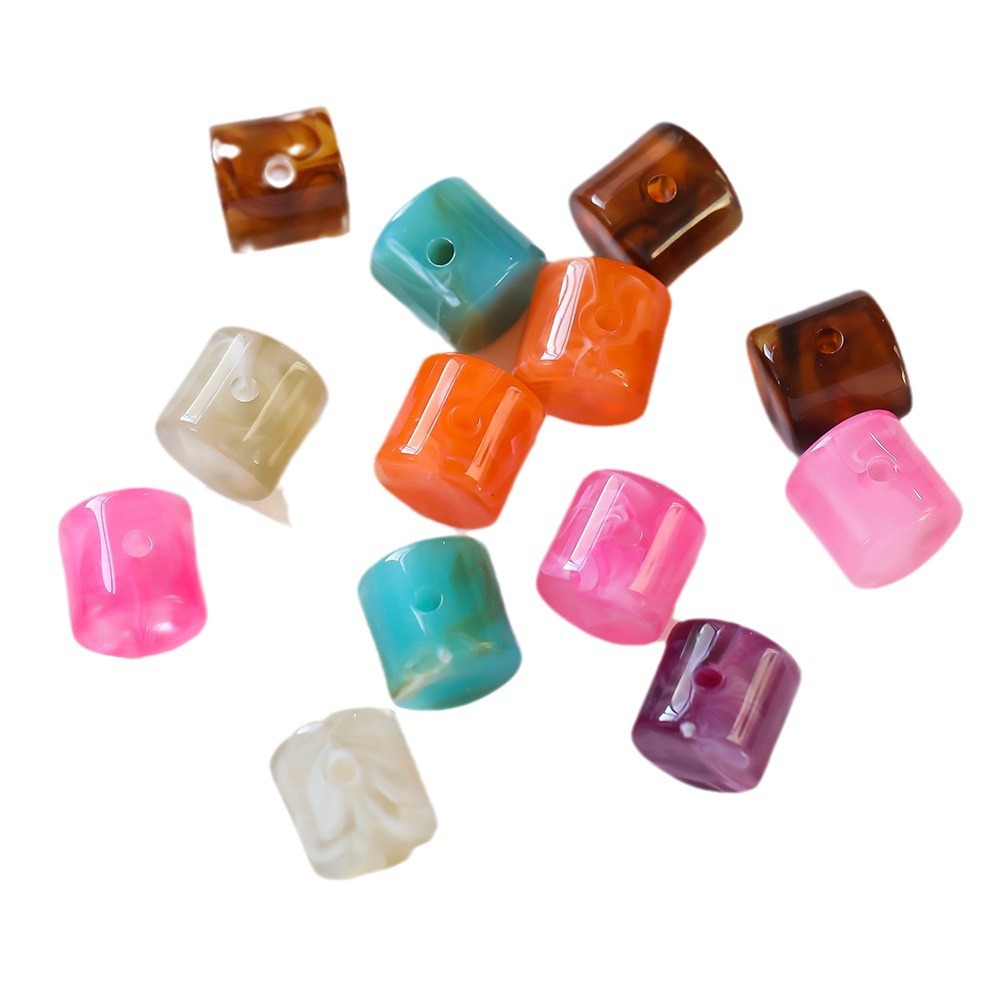 1 Bag of Cylindrical Gradient Color Acrylic Jewelry Beads Picture5