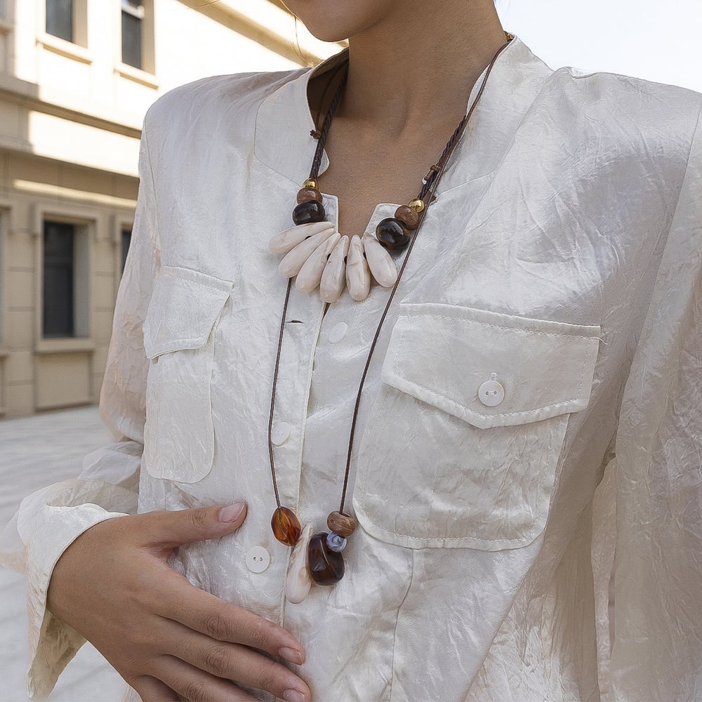 Irregular Shape Acrylic Necklaces Set Picture3