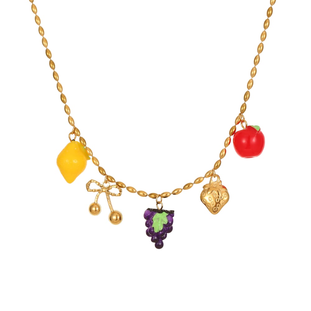 Romantic Flower Sun Cartoon Strawberry Stainless Steel Women's Jewelry Sets h5Picture4