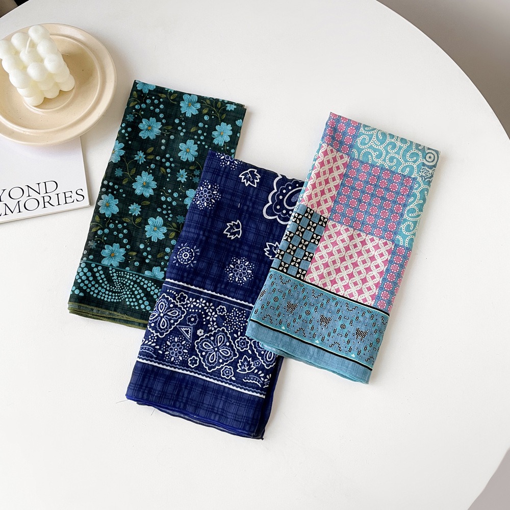 1 Piece Romantic Flower Cotton Women's Bandana Picture6