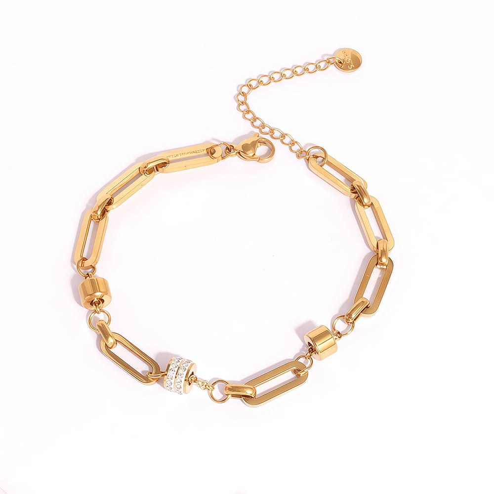 1 Piece  Daily Irregular Shape Stainless Steel Women's  Chain Bracelets