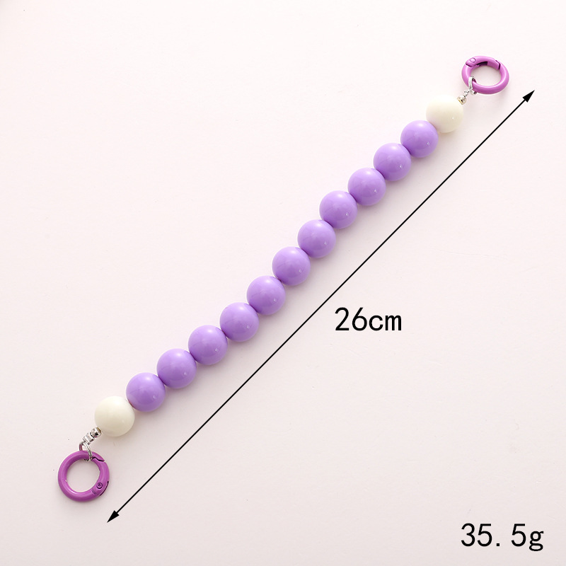 1 Piece Colorful Acrylic Beads  Phone Chain Picture4