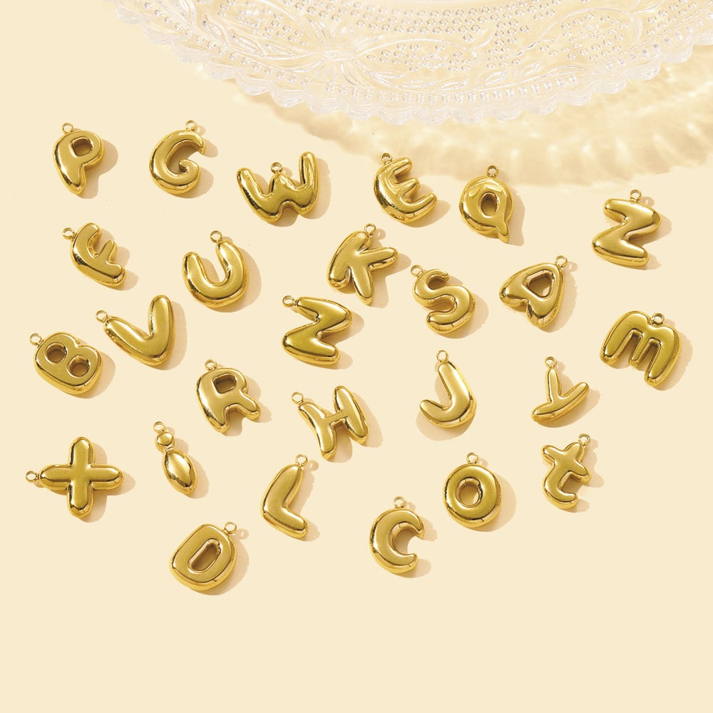 1 Piece Classic Letter Stainless Steel Gold Color Women's Pendants h5Picture3