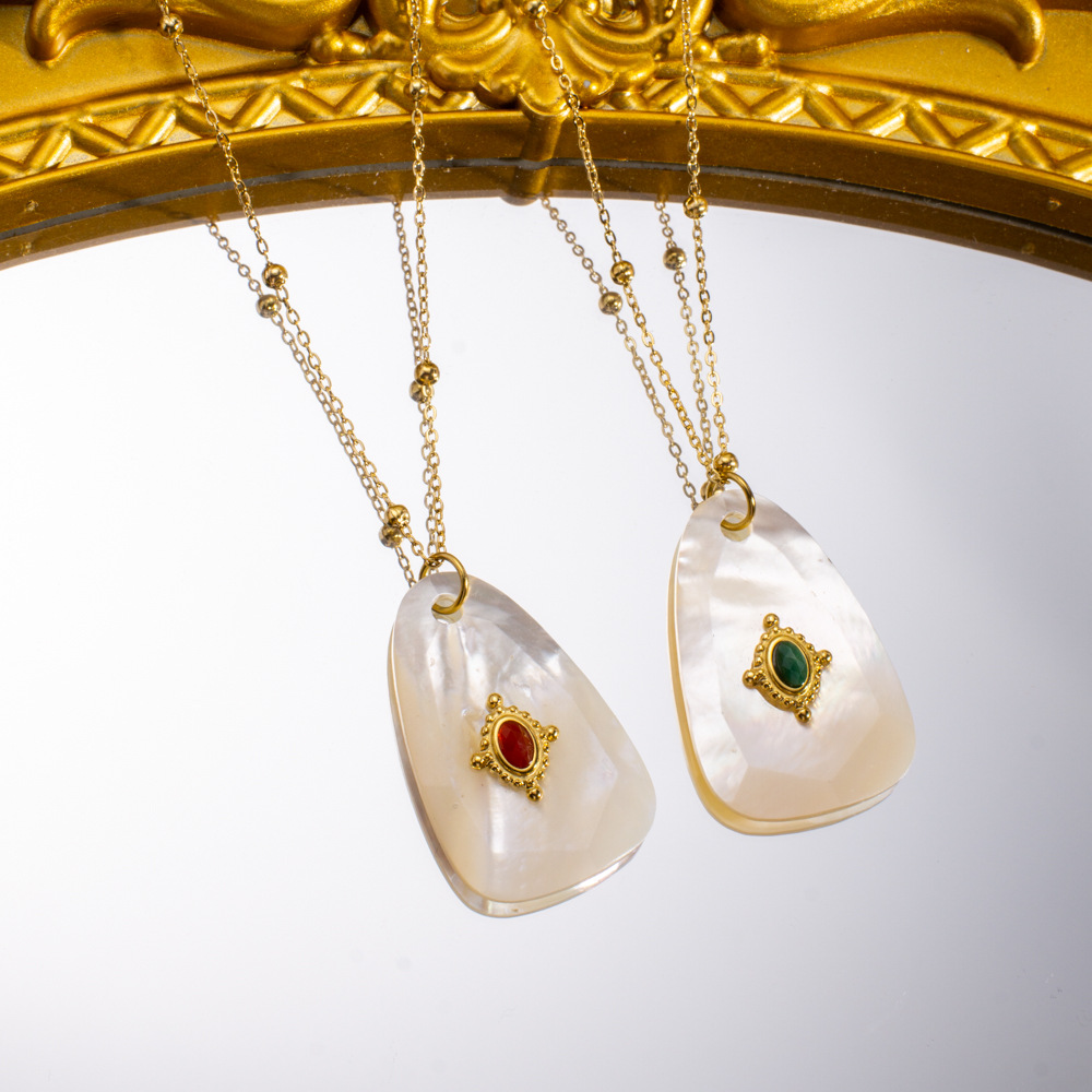 1 Piece Elegant Irregular Shape Natural Stones Women's Pendant Necklaces h5Picture3