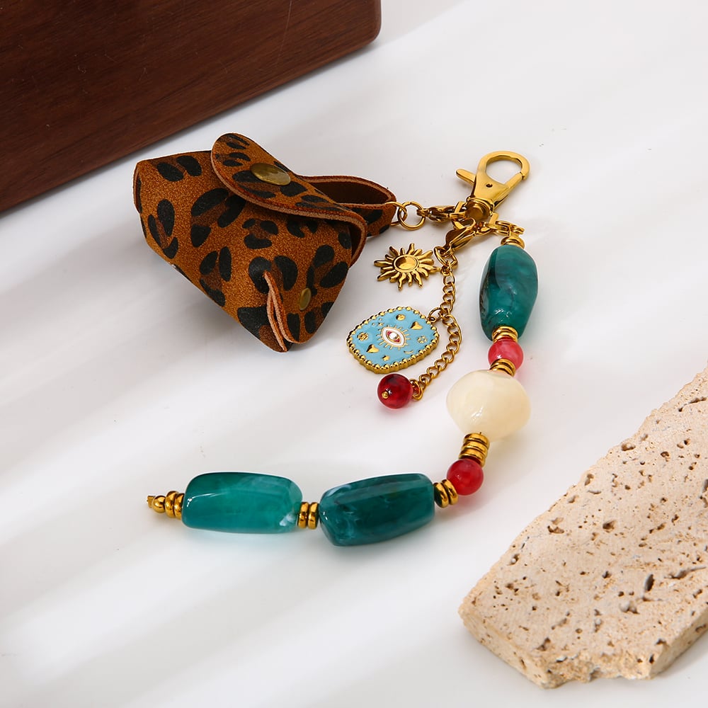 1 String  Casual Devil's Eye Beads Stainless Steel   Women's Bag Charms Picture6