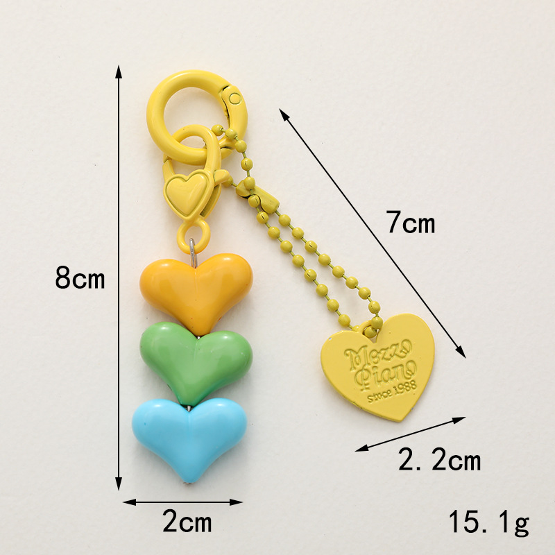 1 Piece Sweet Heart Acrylic Keychain Picture3