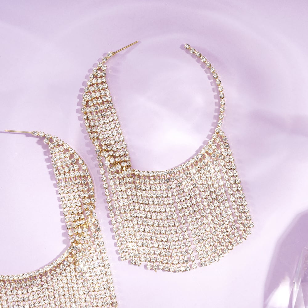 1 Pair Festive Series Tassel Circle Hoop Earrings Picture4