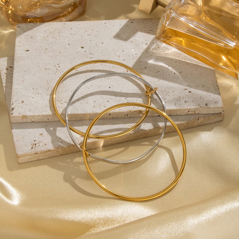Braccialetti circolari in acciaio inossidabile di colori misti Immagine4