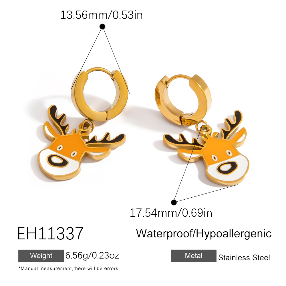 1 Piece Romantic Series Ethnic Christmas Stainless Steel Women's Jewelry Sets 