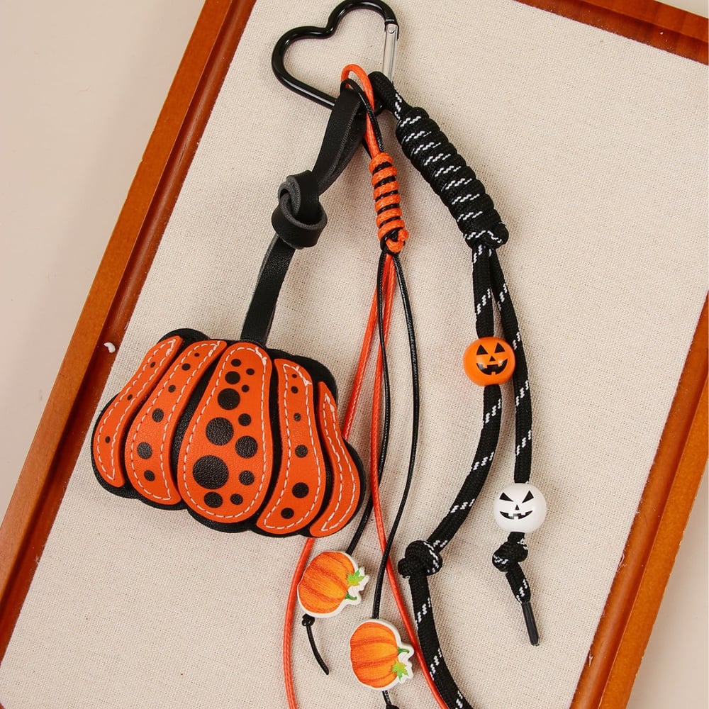 1 Piece Cute Halloween Pumpkin Twist PU Women's Bag Charms Picture3