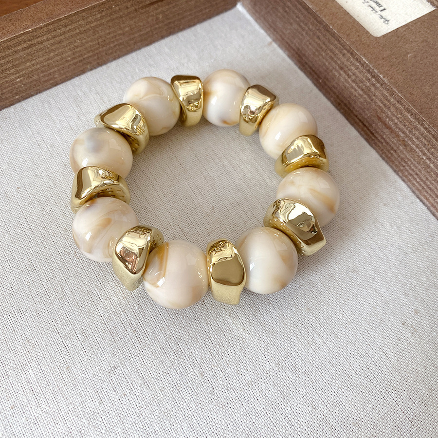 1 Piece Retro Beads Gradient Color Acrylic Beaded Bracelet