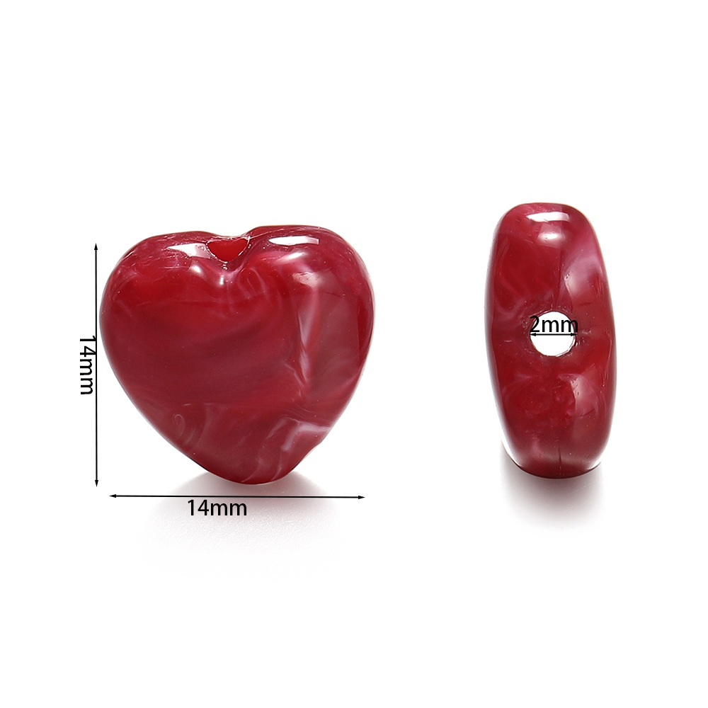 1 Bag of DIY Heart Shape Acrylic Jewelry Beads h5Picture4