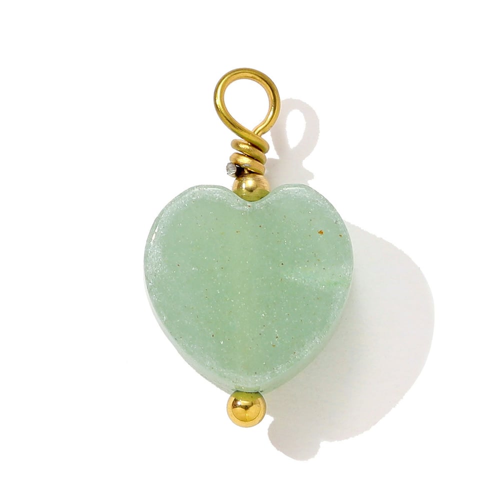 1 Piece Classic Irregular Shape Heart Natural Stones Gold Color Women's Pendants 