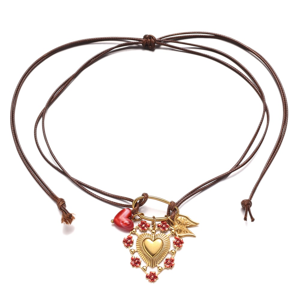 Sweet Heart Acrylic Necklaces Set Picture4