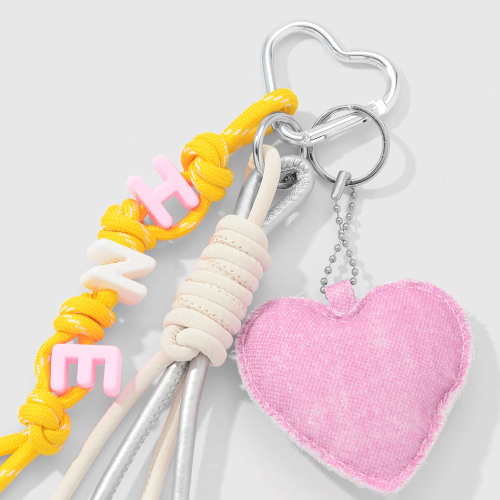1 Piece Sweet Pink Heart Bag Charm Picture4