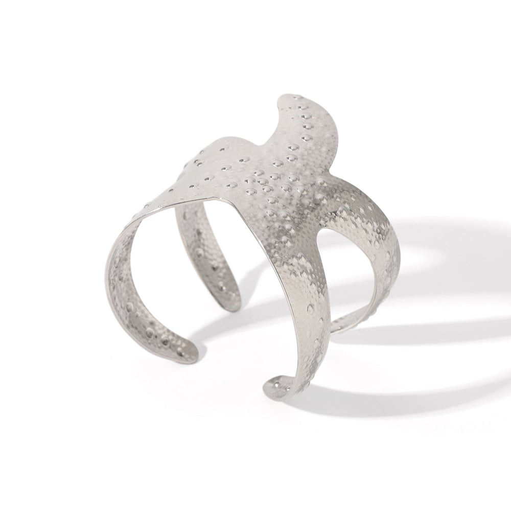 1 Piece Simple Irregular Shape Butterfly Stainless Steel Gold Color Women's Bangles