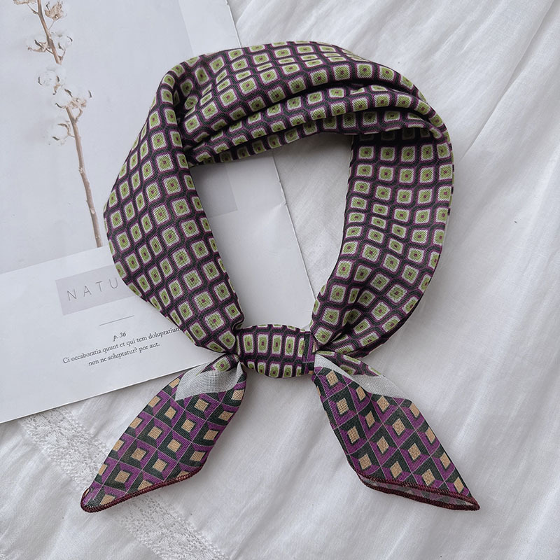 1 Piece Retro Plaid Cotton Bandana 