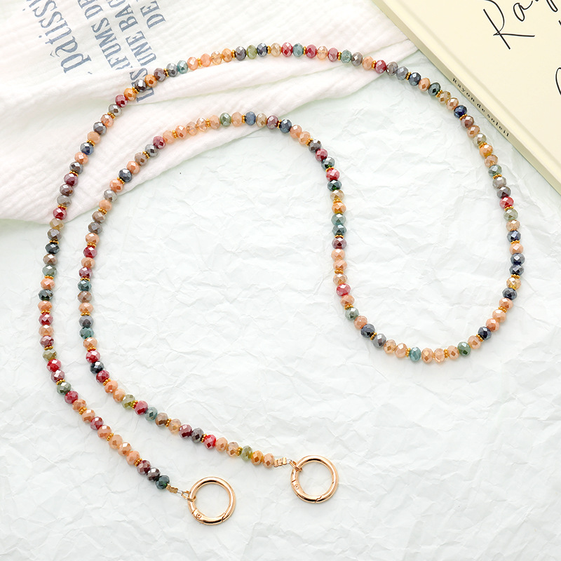 1 Piece Colorful Glass Beads Phone Chain Picture3