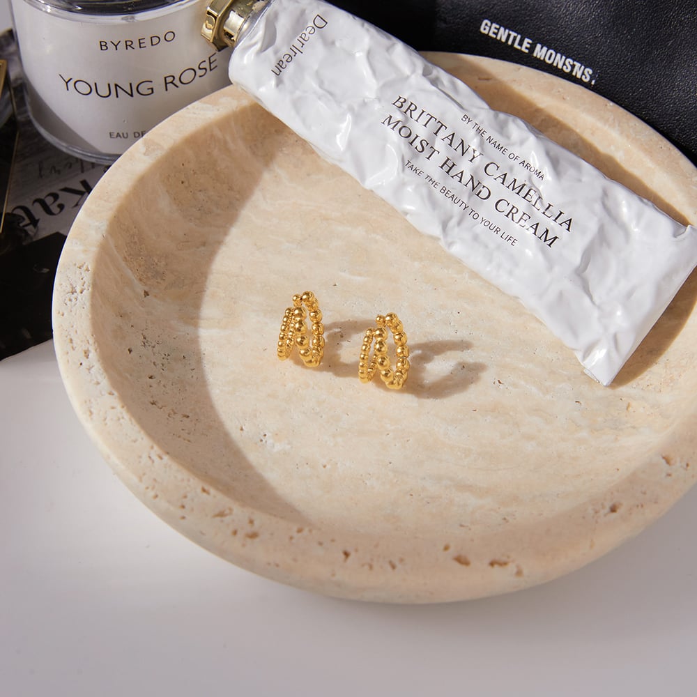 1 Piece Minimalist Circle Stainless Steel Gold Color Women's Ear Cuffs Picture5