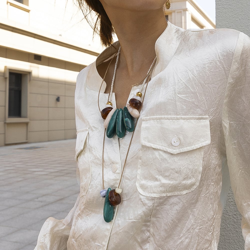 Irregular Shape Acrylic Necklaces Set Picture4