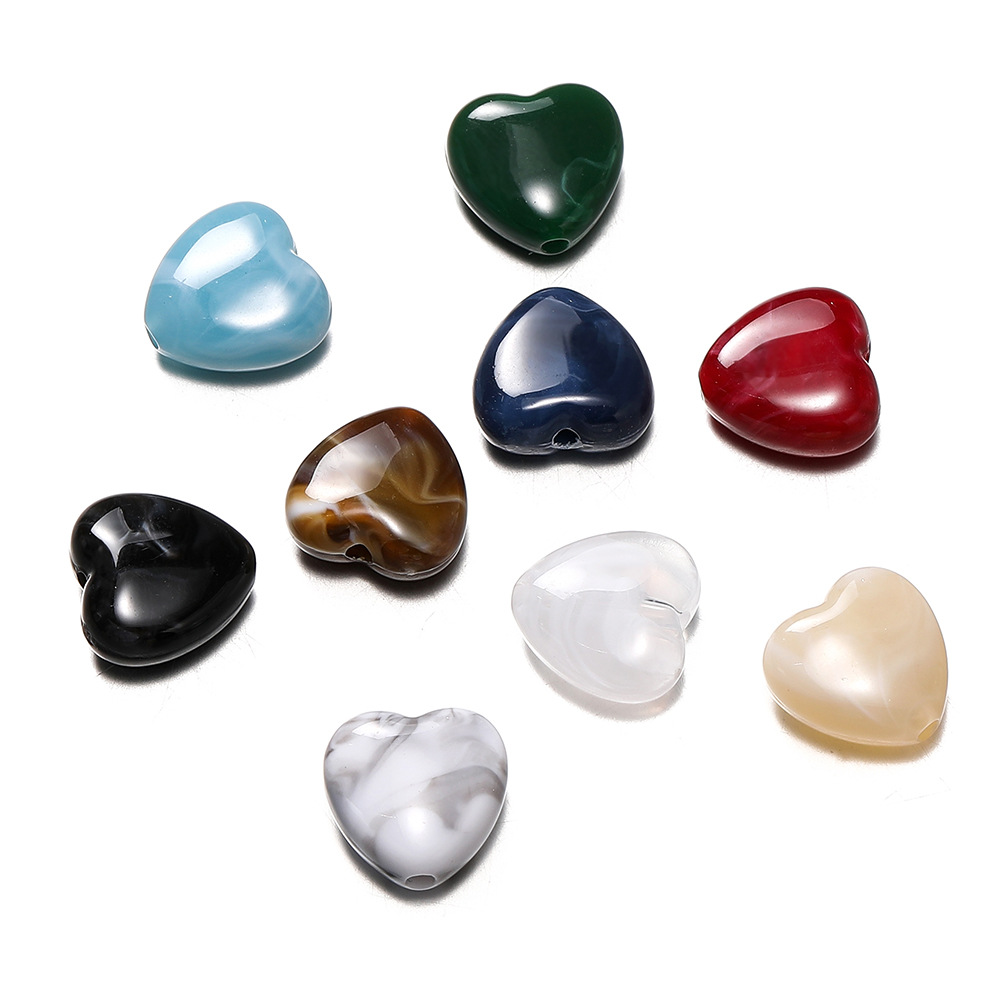 1 Bag of DIY Heart Shape Acrylic Jewelry Beads