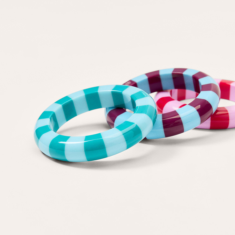 1 Piece Simple Strip Resin Bangle h5Picture4