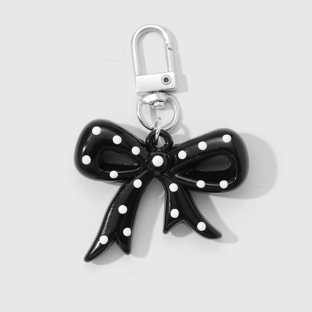 1 Piece Bow Knot Leather Leopard Print Star Bag Charm Picture5