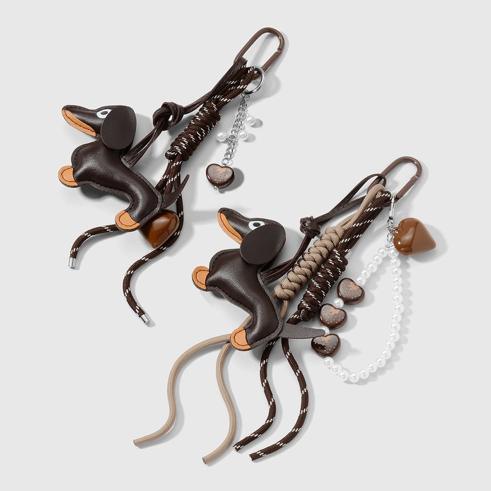 1 Piece Cute Leather Dog Bag Charm Picture3