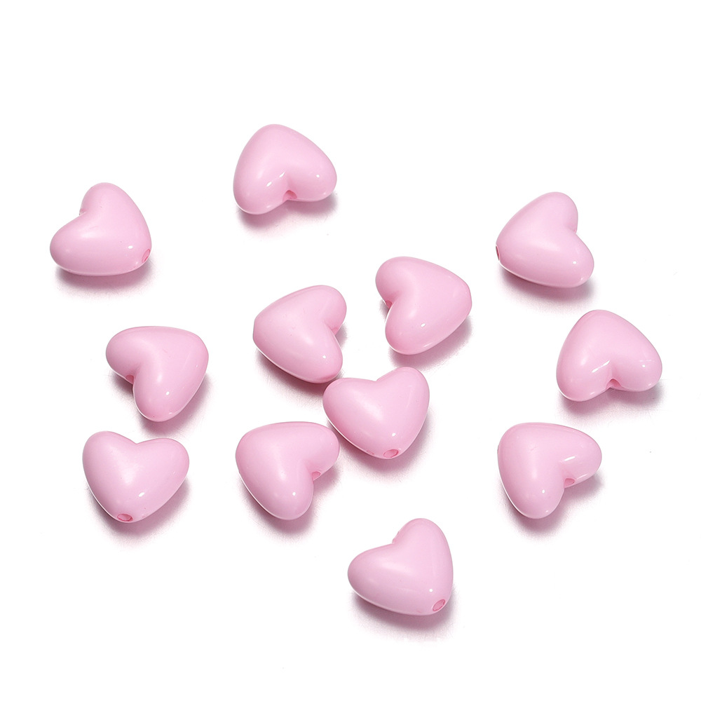 1 Bag of DIY Heart Acrylic Jewelry Beads