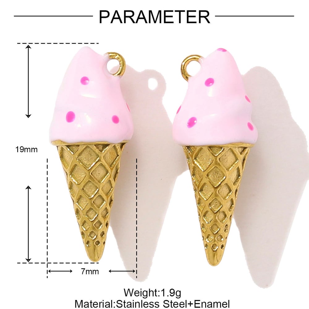 1 Piece Sweet Food Stainless Steel Gold Color Women's Pendants h5Picture2