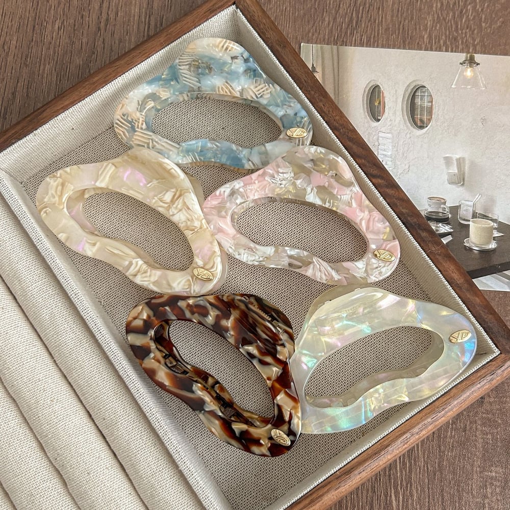 1 Piece  Casual Irregular Shape Gradient Color Acetate Women's Hair Claws h5Picture3