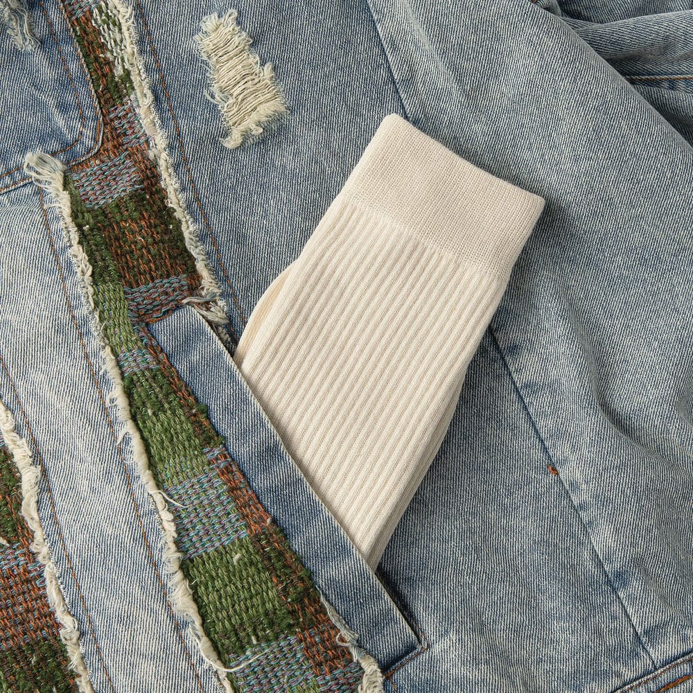 1 paire de chaussettes mi-mollet en coton style urbain